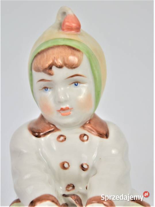 Dziecko z piłką art deco A Sinkó Zsolnay Węgry