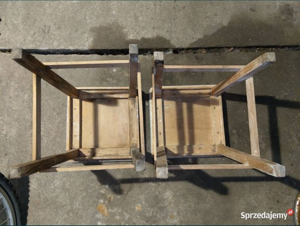 Stołek stołki taborety drewniane 2 sztuki Kołobrzeg