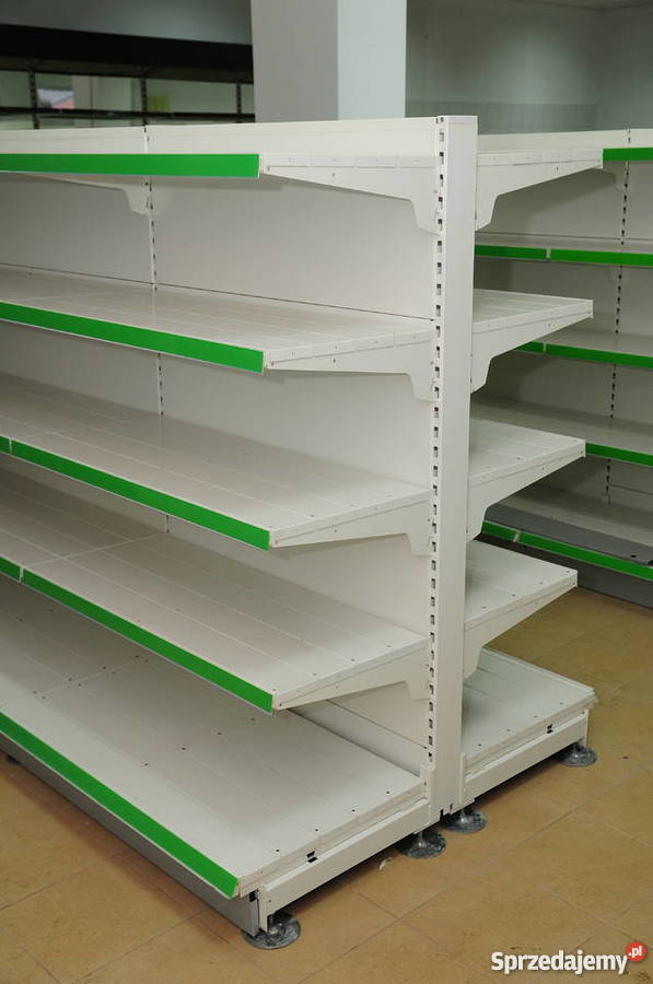Regał regały Otto Kind gondola sklepowe białe wielkopolskie Raczyce