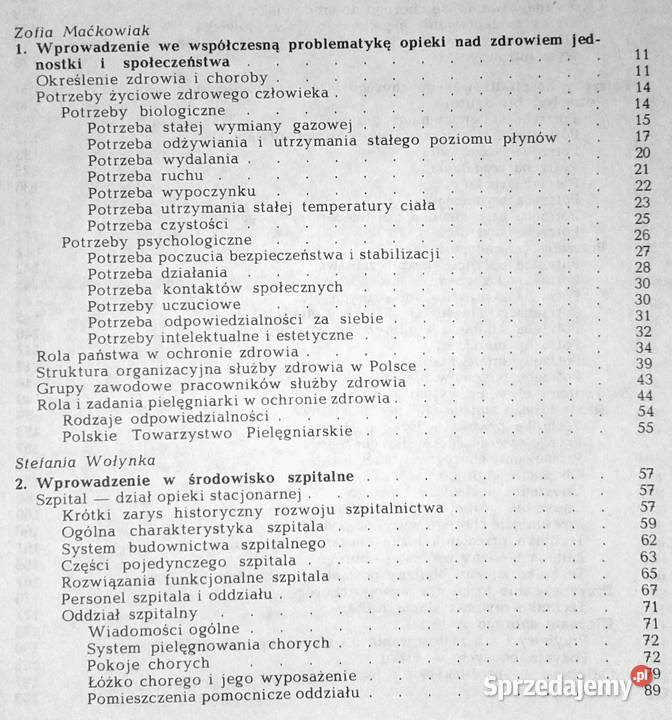Pielęgniarstwo ogólne Cześć 1 i 2 Stefania Chełm sprzedam