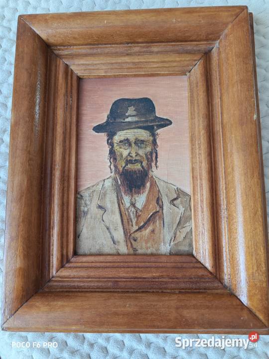 ObrazŻydIzraelitaportret w ramie unikat Malarstwo Gliwice