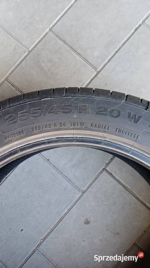 Opony Letnie 255 45 r20 Continental kompet nowe Gwoździany sprzedam