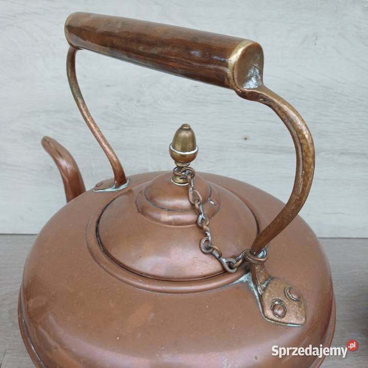 Duży miedziany czajnik o poj 4 litry Warszawa