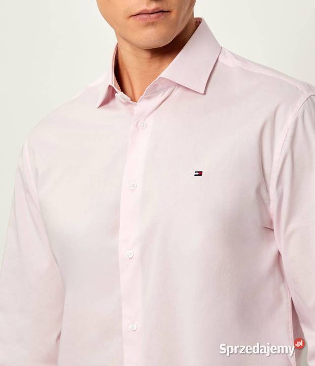Koszula męska Tommy Hilfiger bawełniana różowa Moda i Styl Białystok