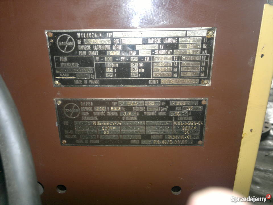 Wyłącznik próżniowy SN WV31122008G 800A Zwar Dąbrowa Górnicza