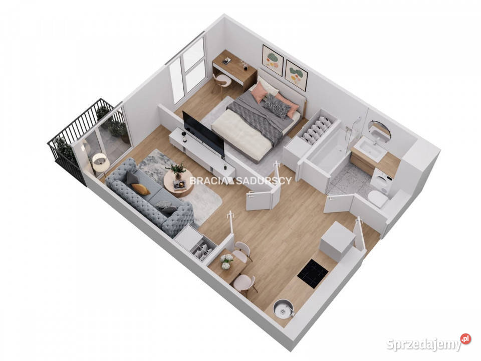 Wynajem mieszkania 3574m2 2 pok Kraków