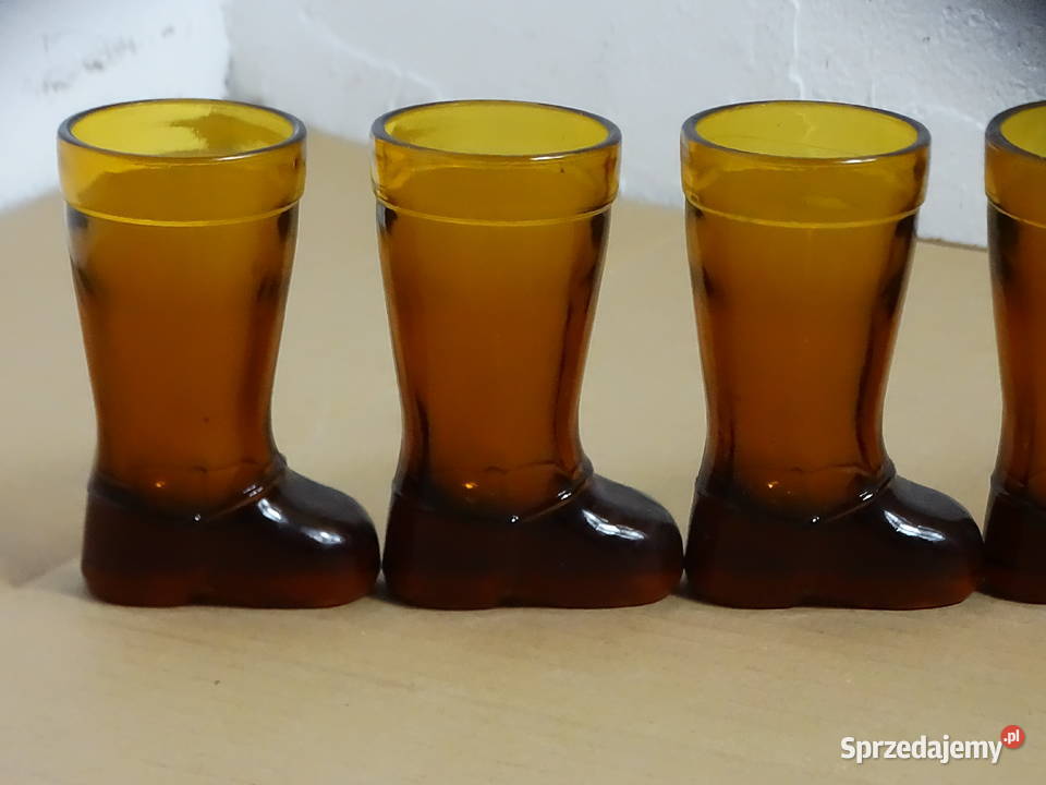 Unikalny komplet 6 kieliszków szklanek Buty Biłgoraj