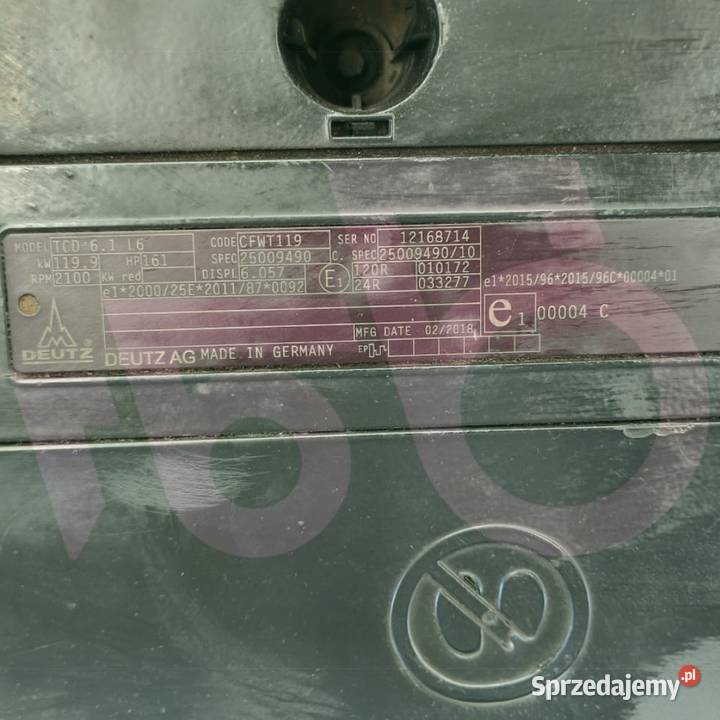 DEUTZ TCD 61 L6 Fendt 826 SCR Wilkowo sprzedam