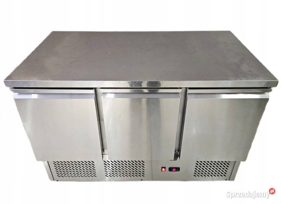 Stół chłodniczy ze stali nierdzewnej 3 drzwiowy Góra