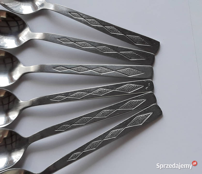 Łyżeczki do herbaty 1 ROMBY KARO Gerlach sztućce śląskie