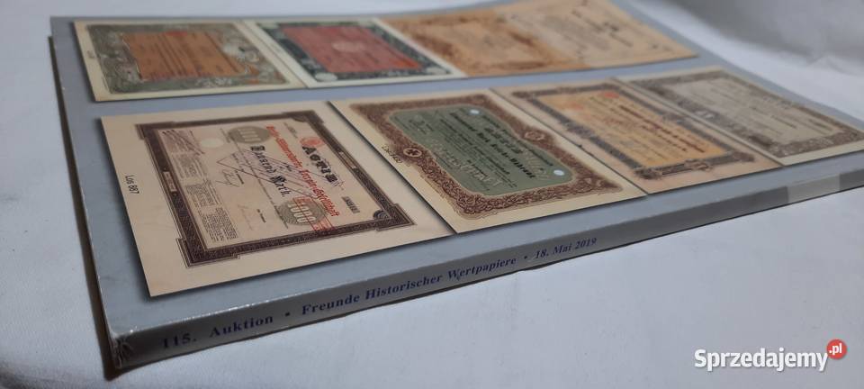 katalog aukcyjny papierów wartościowych FHW mazowieckie Warszawa