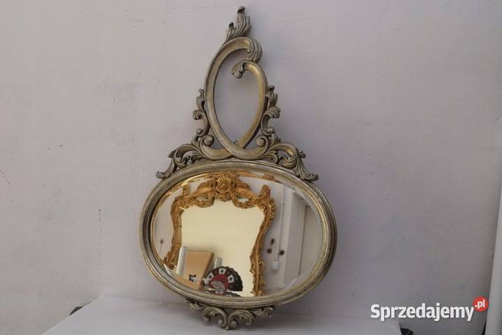 srebrne LUSTRO owal 104x70 RAMA srebro FAZA Lustra Kraków sprzedam