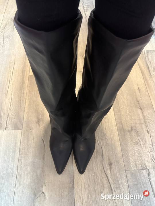 41 Czarne kozaki kowbojki wieczorowe Nowe Kozaki