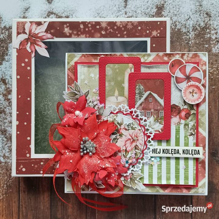 Święta kartka świąteczna w pudełku hand made Mszana Dolna