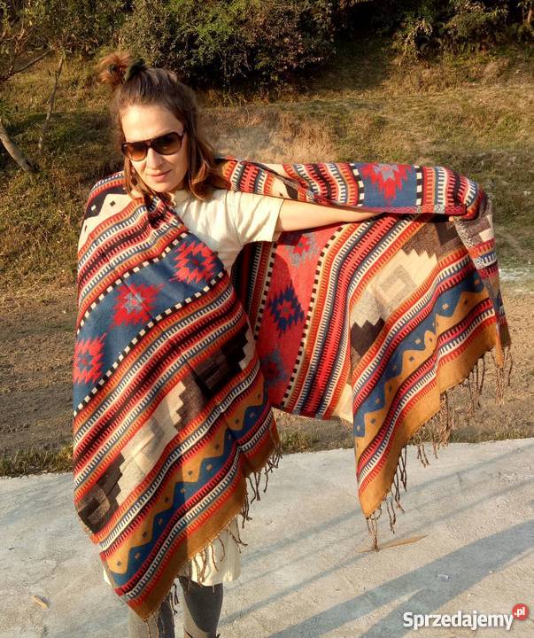 szal etniczny orietalny duży koc Pozostałe Kłodzko sprzedam