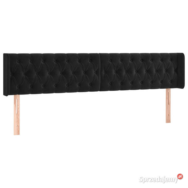 Zagłówek do łóżka z LED czarny 203x16x7888 mazowieckie Warszawa
