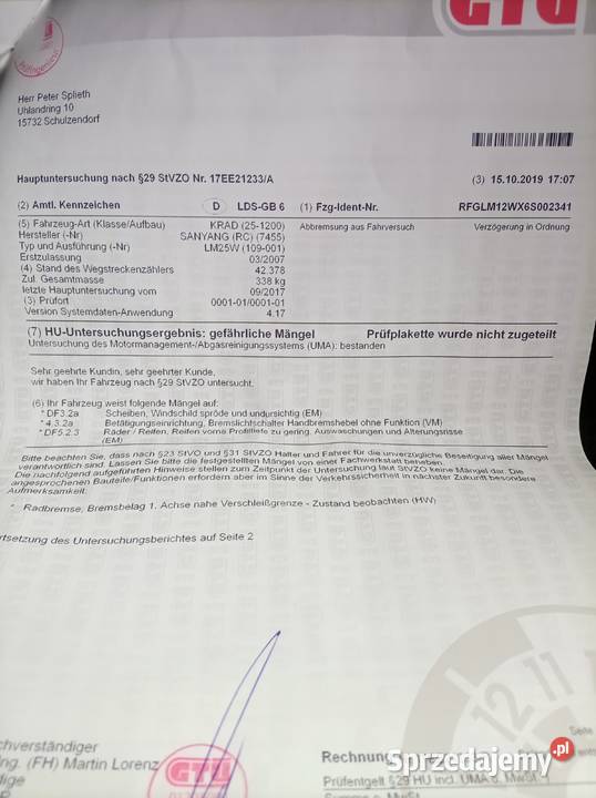 Skuter sym 125 Nowogród Bobrzański