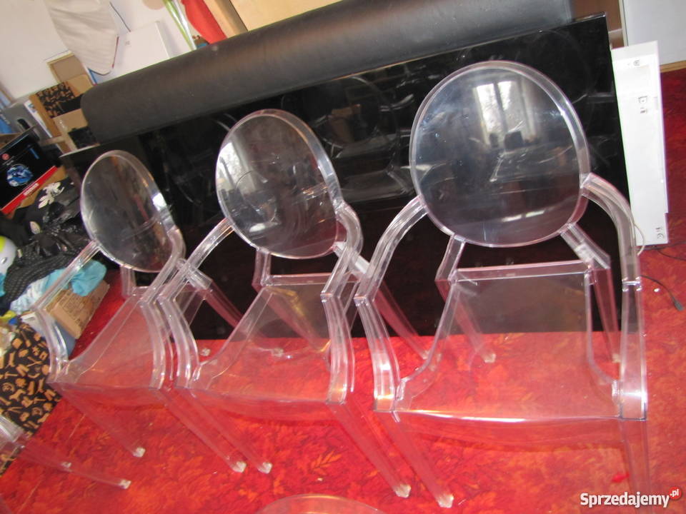 Kartell zestaw 2 krzesło Louis Ghost