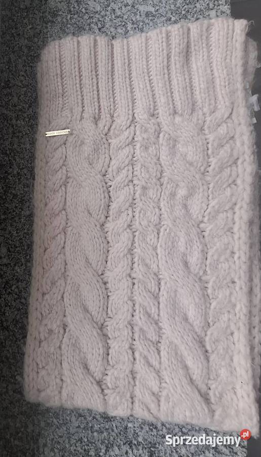 Ciepły szalik Michael Kors pudrowy róż Pozostałe Warszawa