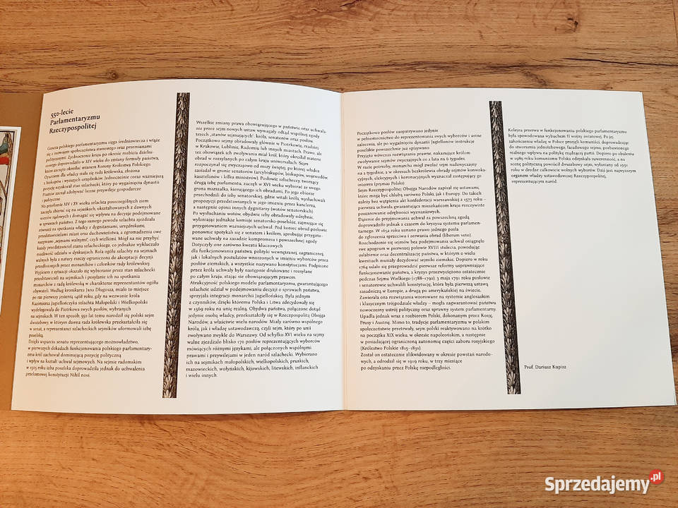 Folder 550 lecie Parlamentaryzmu Rzeczpospolitej
