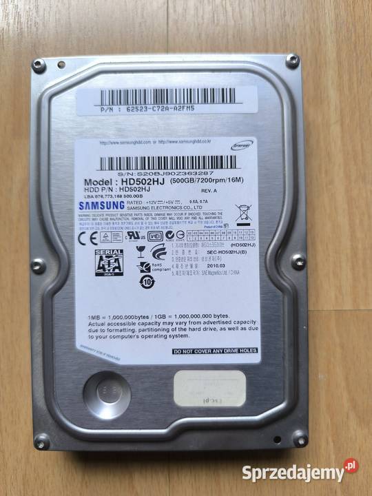 Dysk twardy sata HDD 500 GB Pozostałe Słupsk