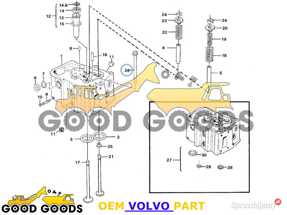 VOLVO ŚRUBA GŁOWICY TAMD162 1556956 1543132 Władysławów