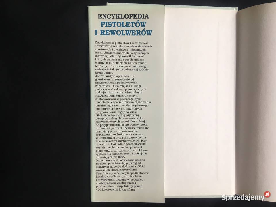 Książka broń pistolet Encyklopedia Pistoletów i twarda Kołobrzeg