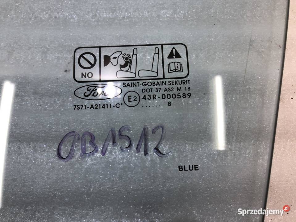 SZYBA DRZWI LEWY PRZÓD FORD MONDEO MK4 2008R osobowe