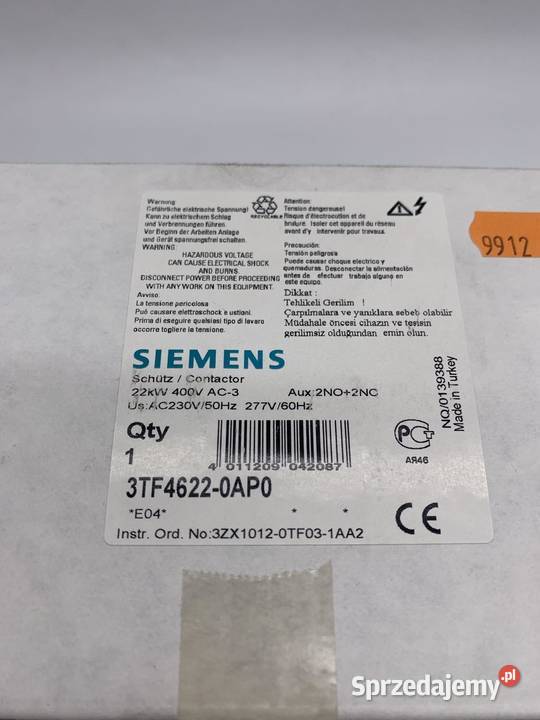 Siemens 3TF46220AP0 22kW 230VAC Pozostałe Warszawa