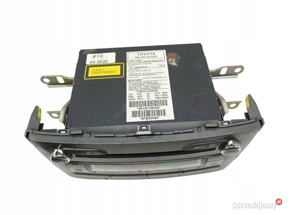 RADIO 8612002520 Toyota Auris I 20062012