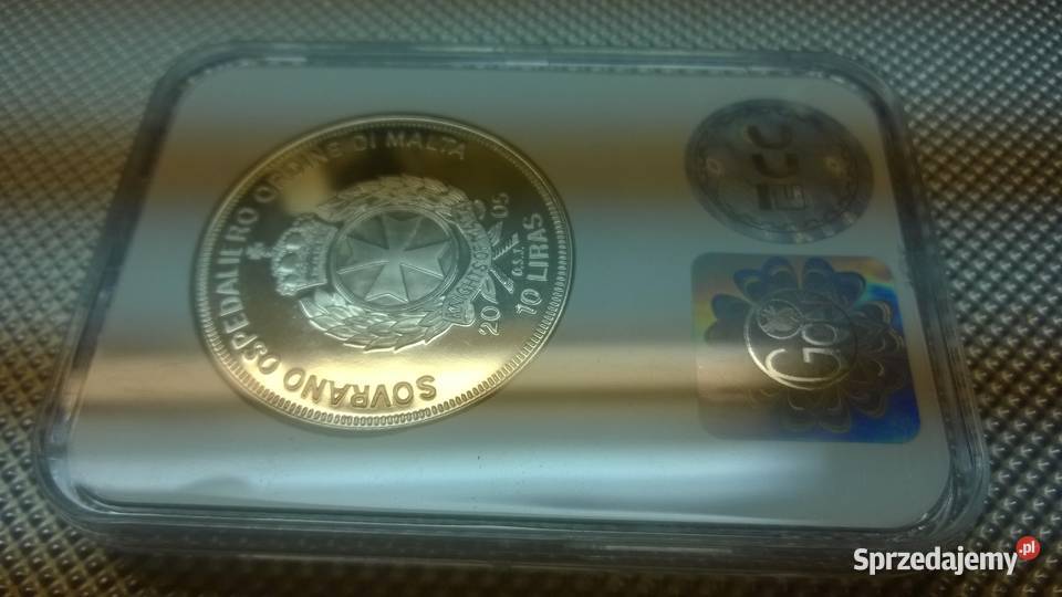moneta 10 liras Jan Paweł II GRADING PR70 Warszawa