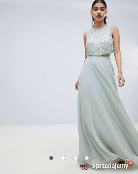 sukienka maxi Asos zdobiona
