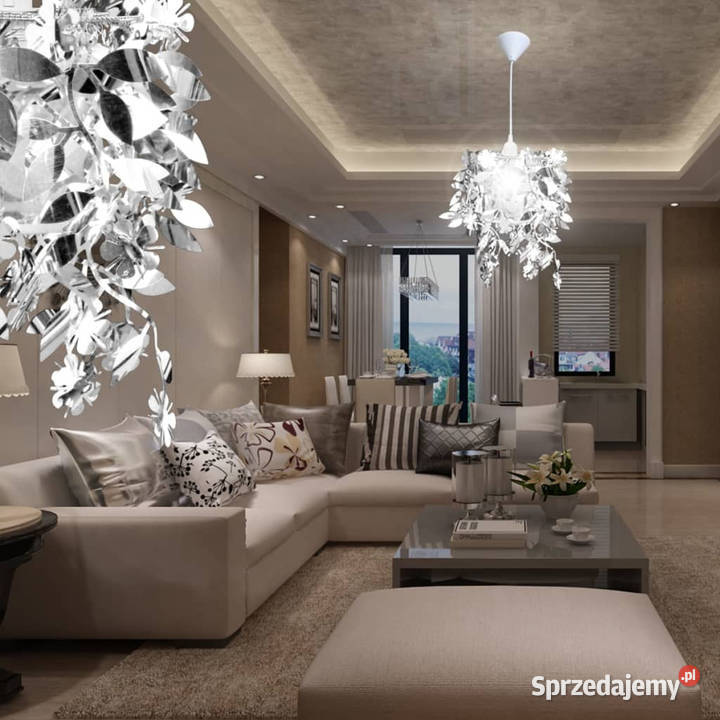 Lampa z abażurem w kształcie liści 215 x 30 mazowieckie Warszawa