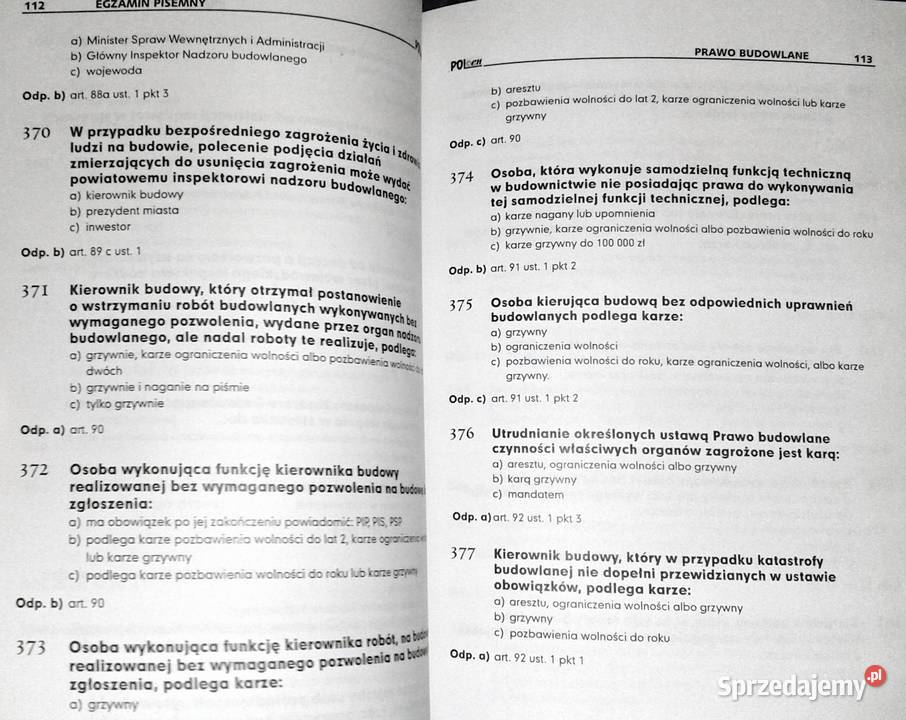 Pytania i testy egzaminacyjne na uprawnienia Chełm