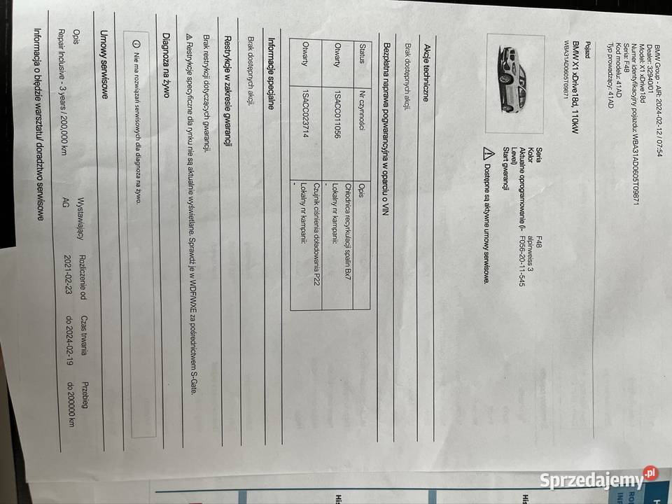 BMW X1 xdrive 2021r salon Polska stan idealny