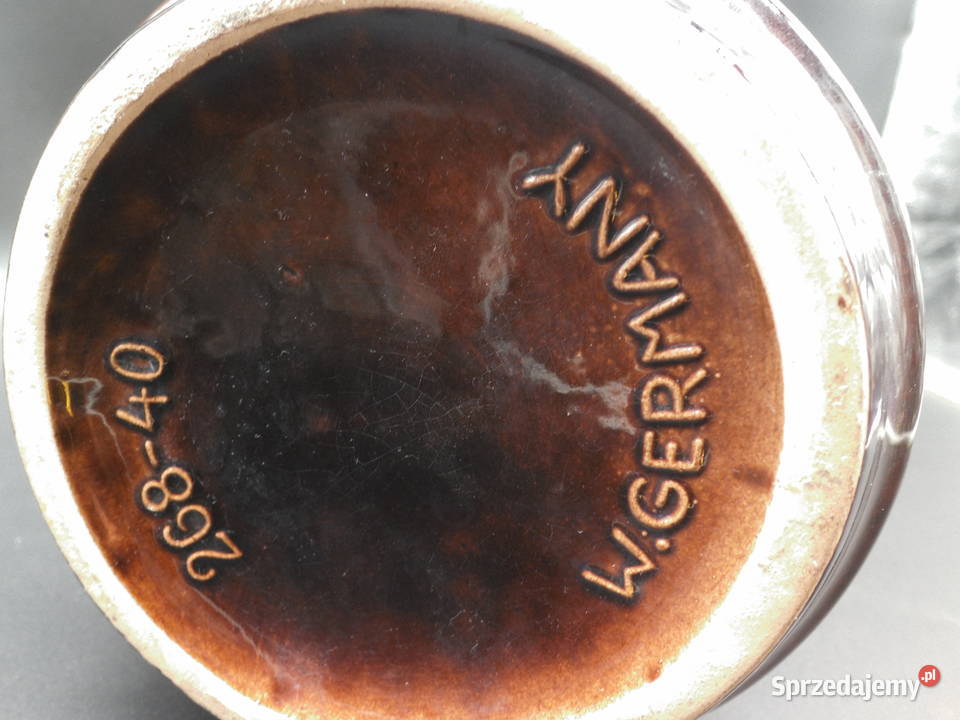 Wazon podłogowy Scheurich ciemnobrązowy szkliwo