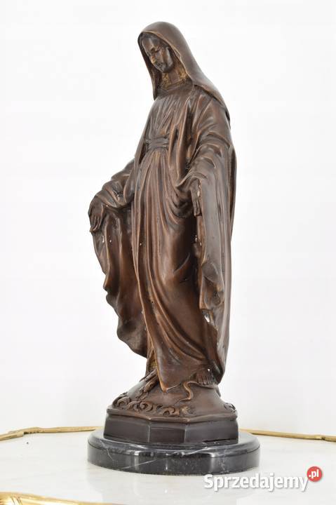 Maryja Matka Boża Madonna Figura z Brązu Rzeźba Antyki Kraków