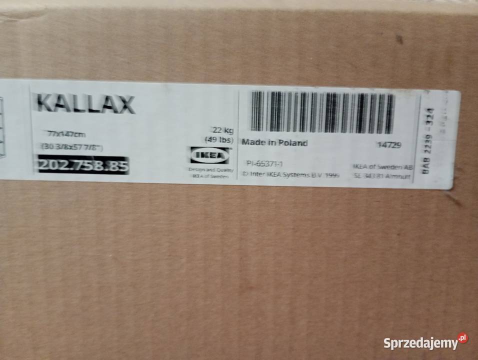 IKEA KALLAX regał 77x147 CZARNOBRĄZ Sławków