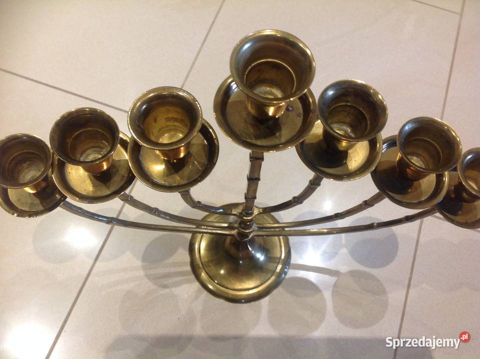 Świecznik Siedmioramienny Mosiężny STARY sprzedam