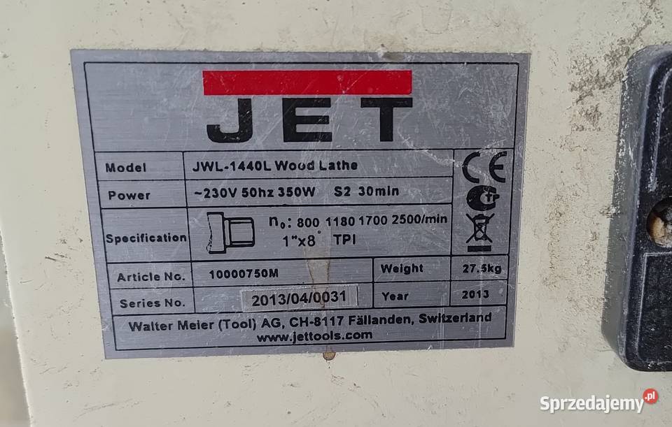 Tokarka do drewna tworzyw JET zestaw noże Gdańsk