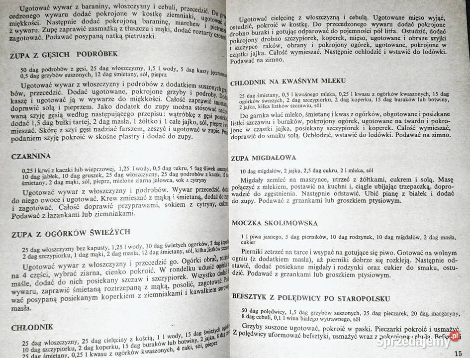 Potrawy staropolskie i regionalne Barbara lubelskie Chełm sprzedam
