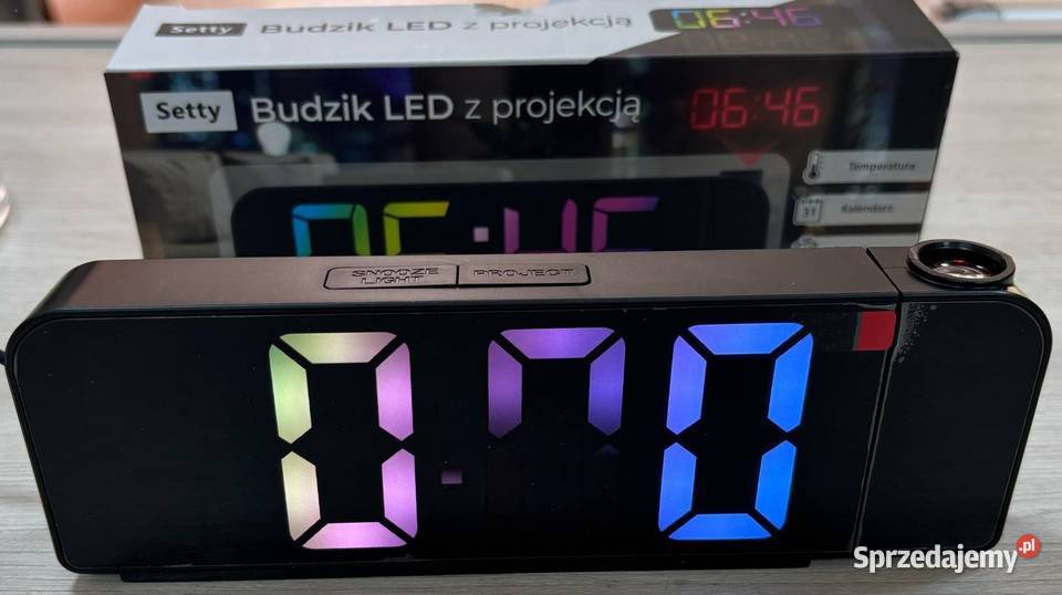 Budzik Led z Projekcją Elbląg