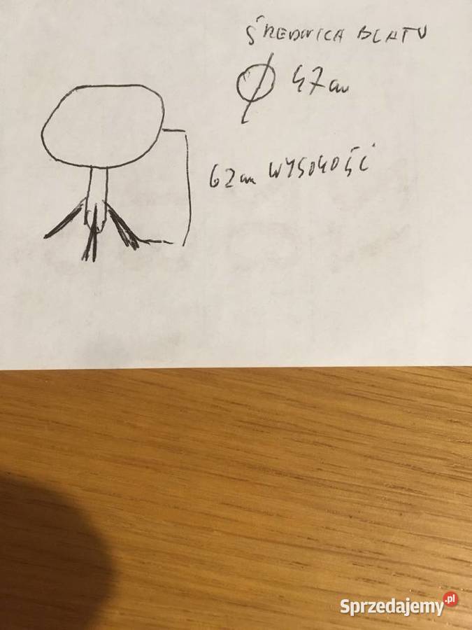Stolik okrągły na 1 nodze 47cm Szczecin