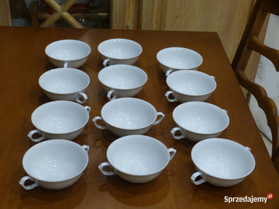 Wałbrzych bulionówki 12 sztuk 200 ml białe Ceramika i szkło Gdańsk