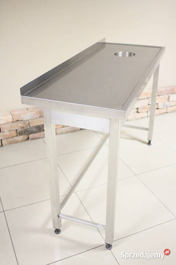 Stół gastronomiczny 130x50 z otworem na odpadki sprzedam