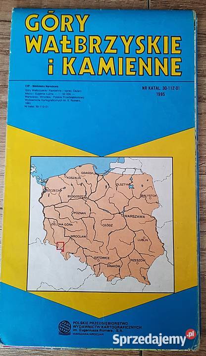 Mapa turystyczna Góry Wałbrzyskie i Kamienne Ostrów Wielkopolski