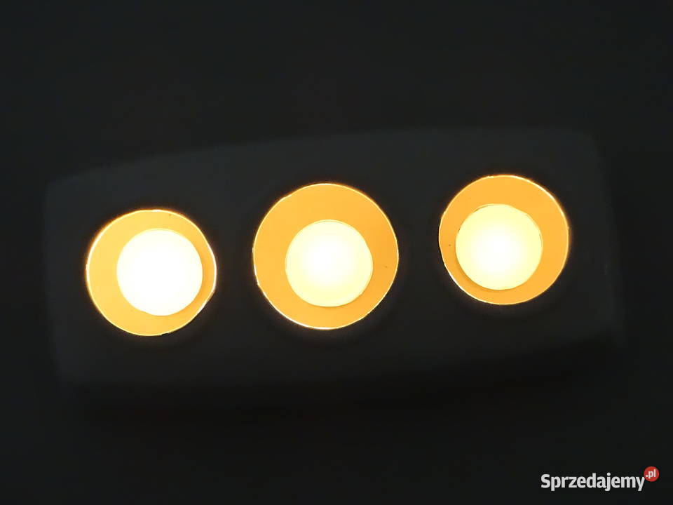 Retro Świecznik Ceramiczny Biały MidCentury Biłgoraj