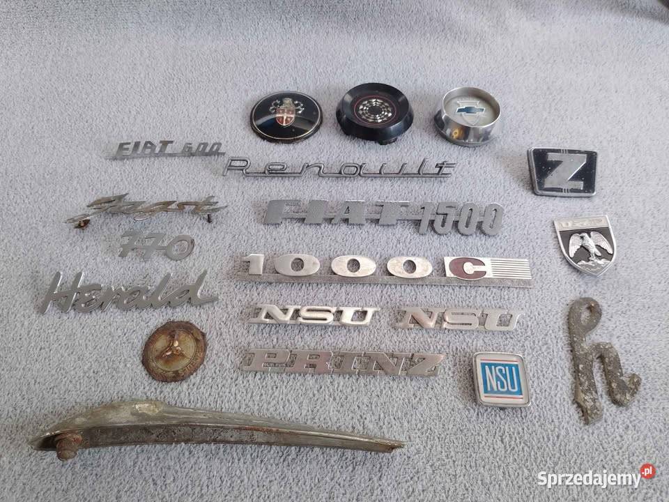Kolekcja zabytkowych emblematów samochodowych na Gliwice sprzedam