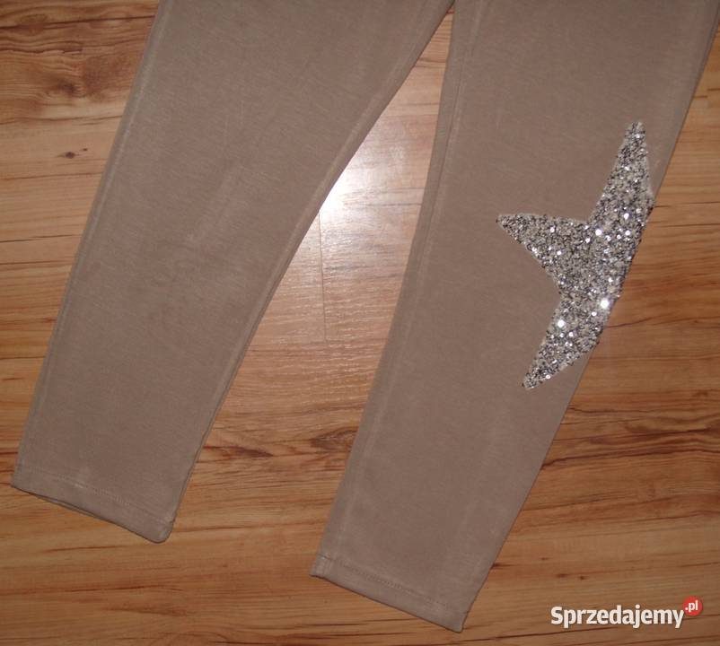 Legginso Spodnie gwiazdy Cekiny dodatek złota r Odzież damska wielkopolskie Rawicz