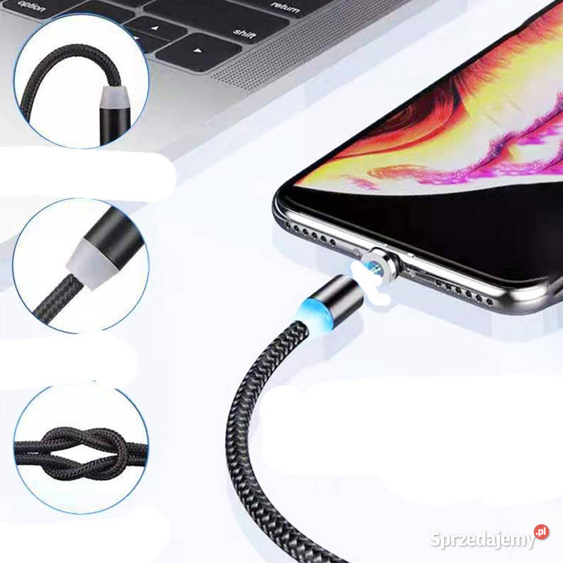 Kabel przewód magnetyczny 3w1 Micro USB USBC Pruszków